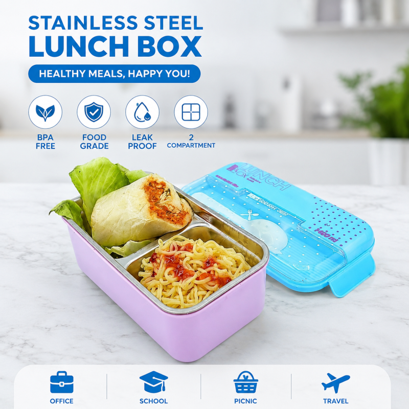 Stainless Steel Lunch Box with Spoon