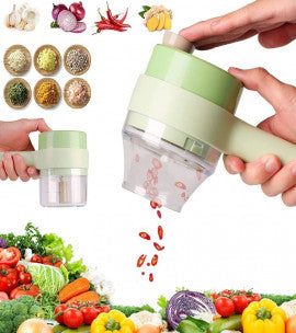 4 in 1 Multi function Rechargeable Handheld Hammer Vegetable Cutter Set