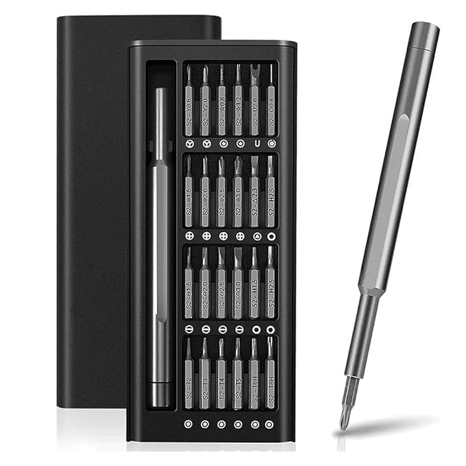 24 Pcs Compact Screwdriver Kit | High‑Precision Bits for Gadgets & Devices