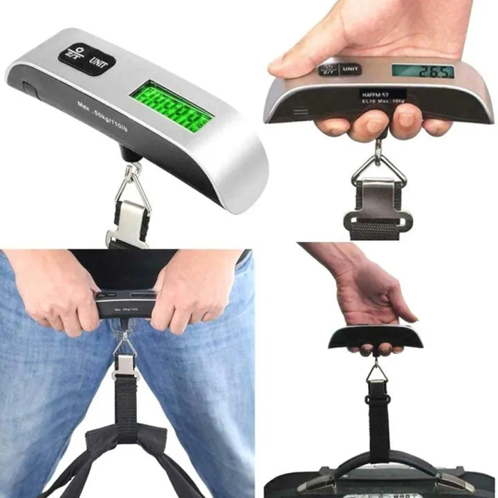 Portable Scale Digital LCD Display 110lb/50kg Electronic Luggage Hanging Suitcase Travel Weighs Baggage Bag Weight Balance Tools