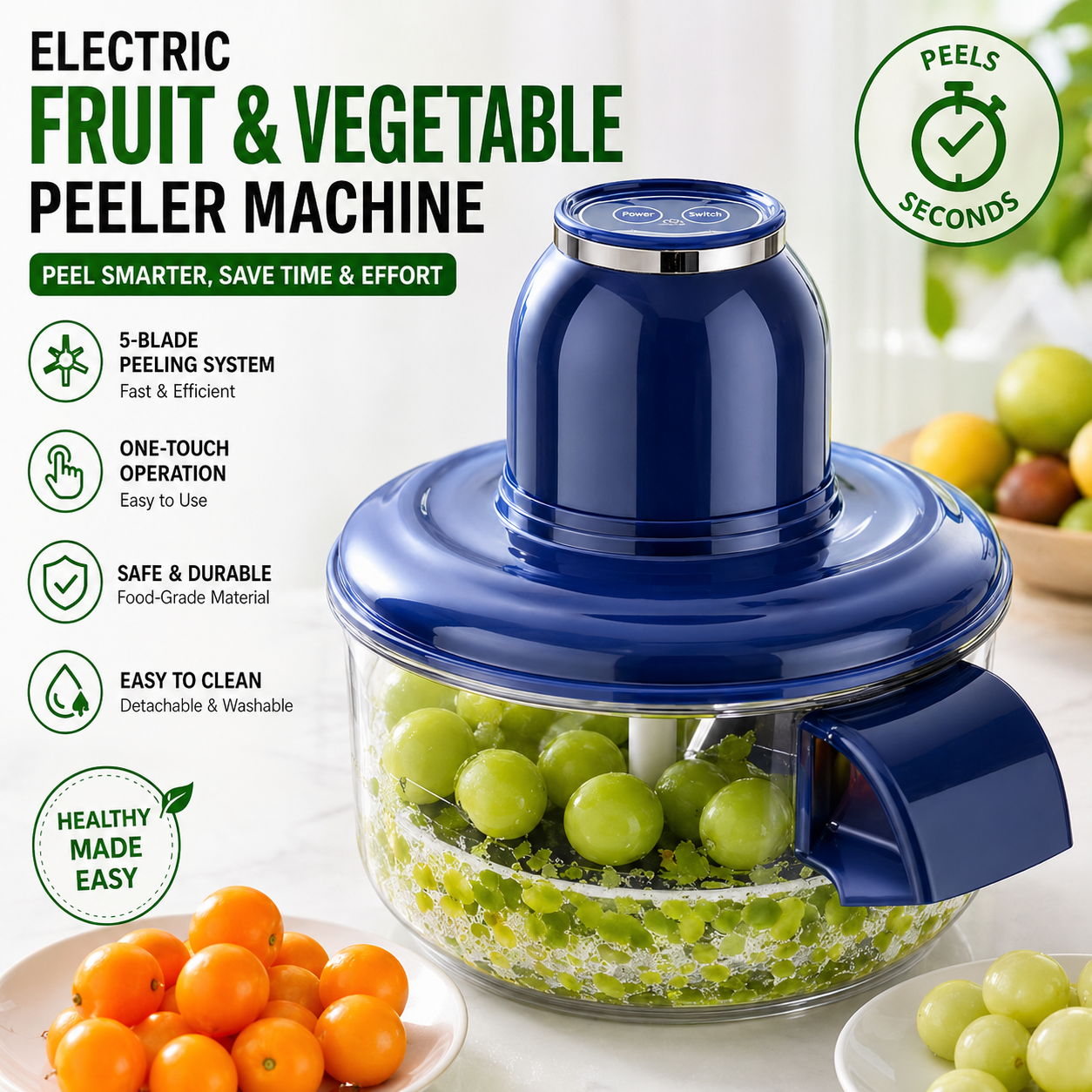Electric Fruit & Vegetable Peeler Machine