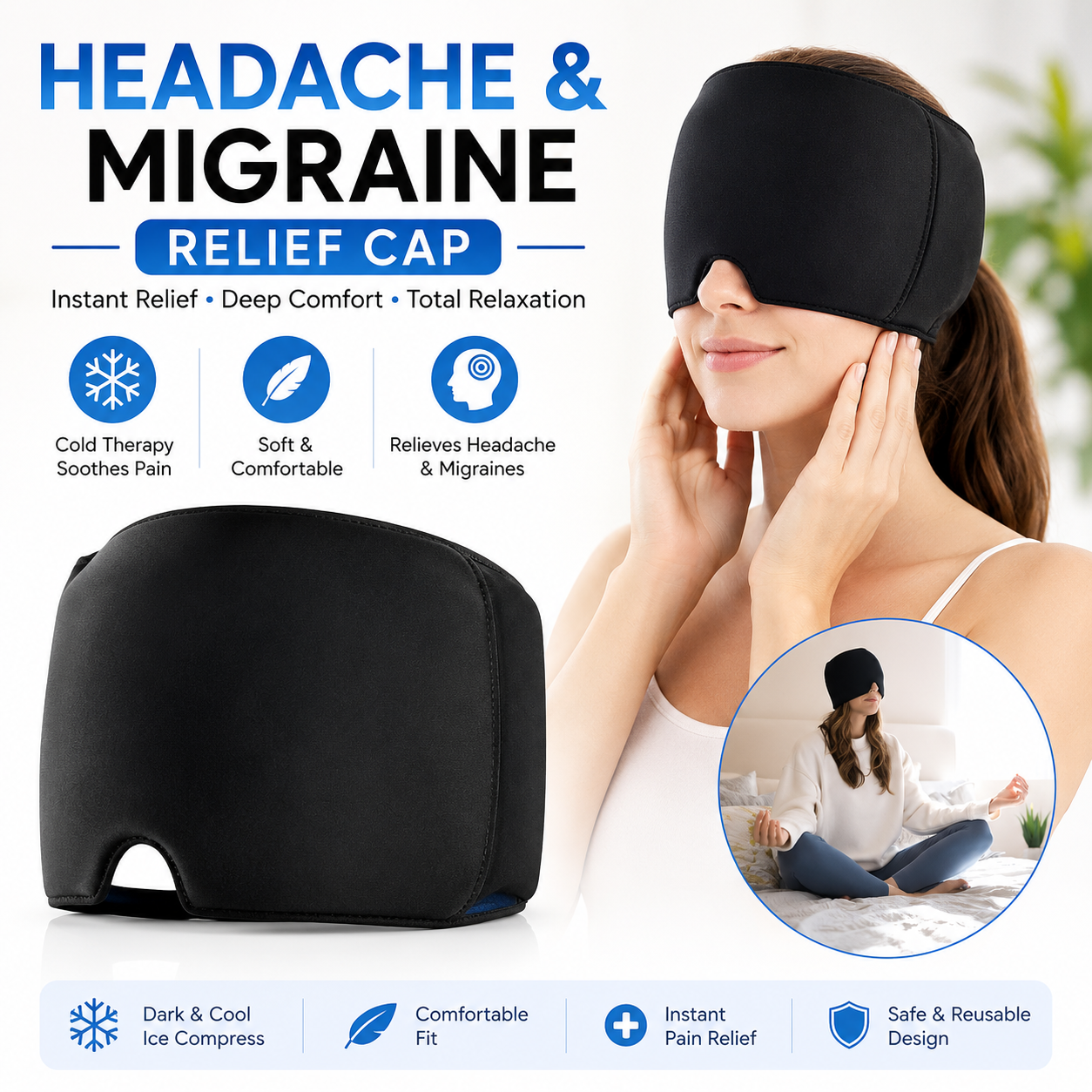 Headache & Migraine Relief Cap