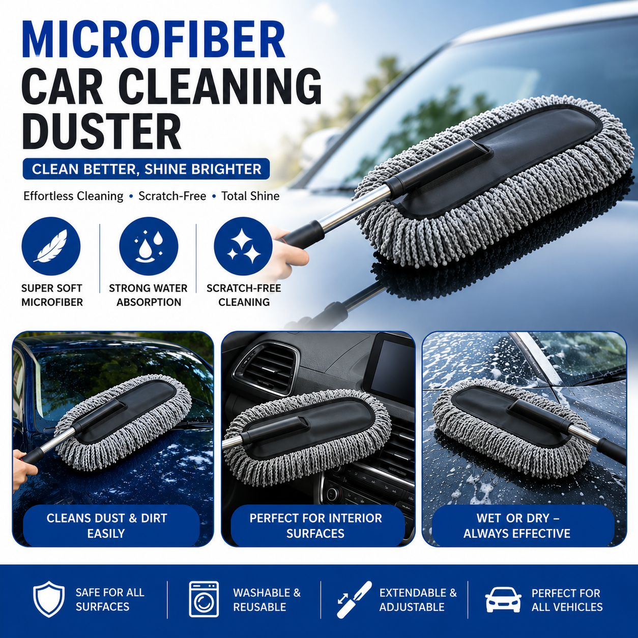 Microfiber Car Cleaning Duster
