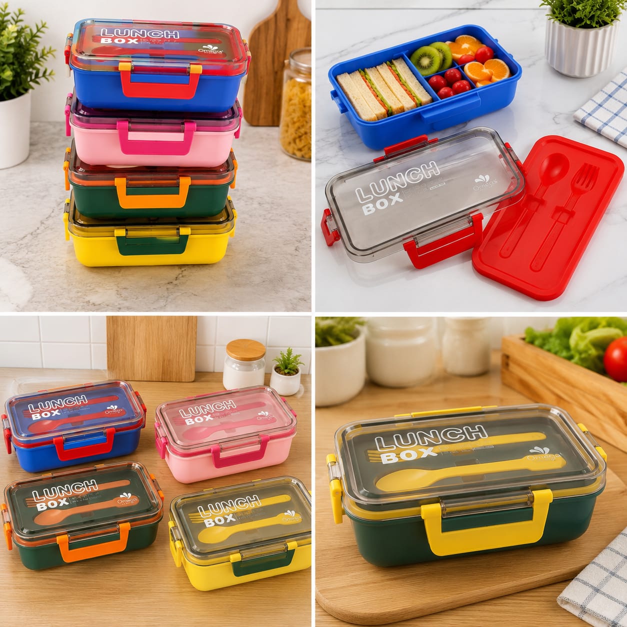 Kendy Kids Lunch Box with Spoon & Fork