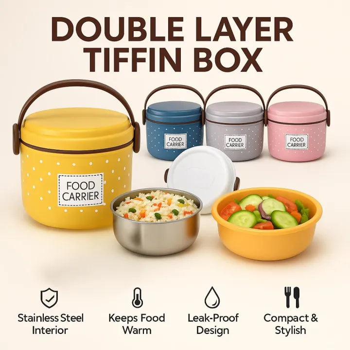 Food Carrier Lunch Box-dual compartments