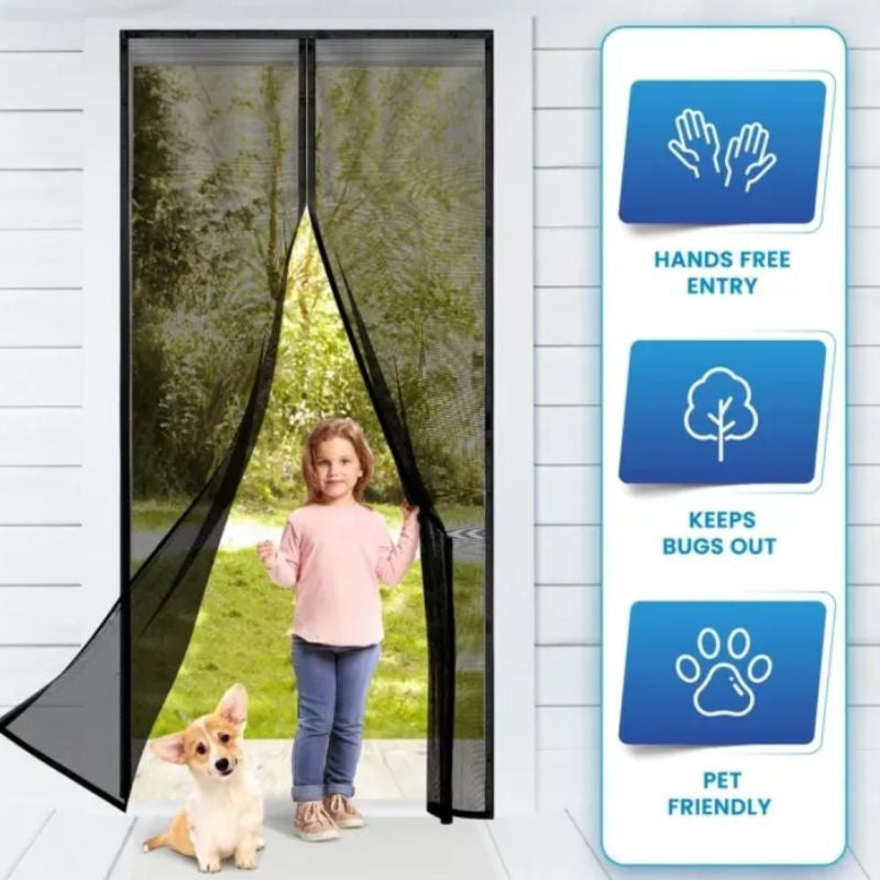 Magic Mesh Hands-Free Screen Door