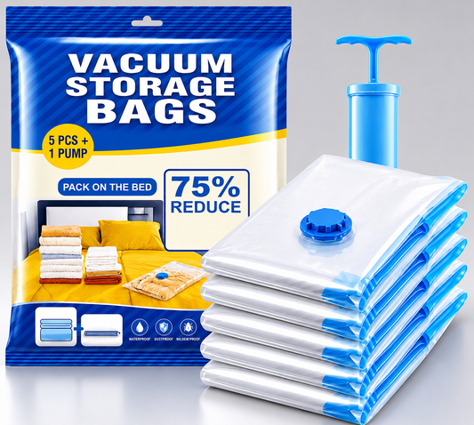 Vacuum Storage Bags Set with Hand Pump