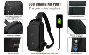 Waterproof Anti Theft Sling Bag